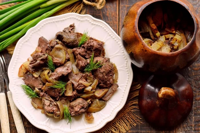 Рецепт курячої печінки в горщику