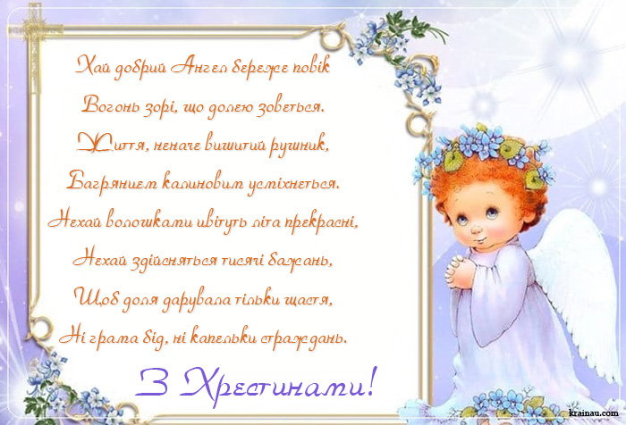 Привітання з Хрестинами