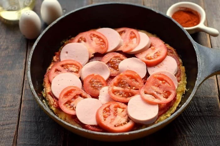 Піца на батоні покроково, фото