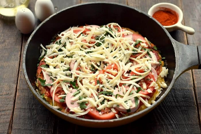 Піца на батоні покроково, фото