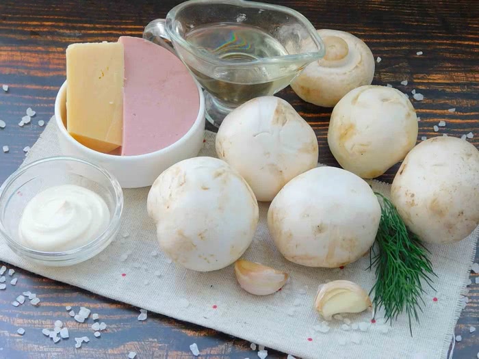 Рецепти фаршированих печериць