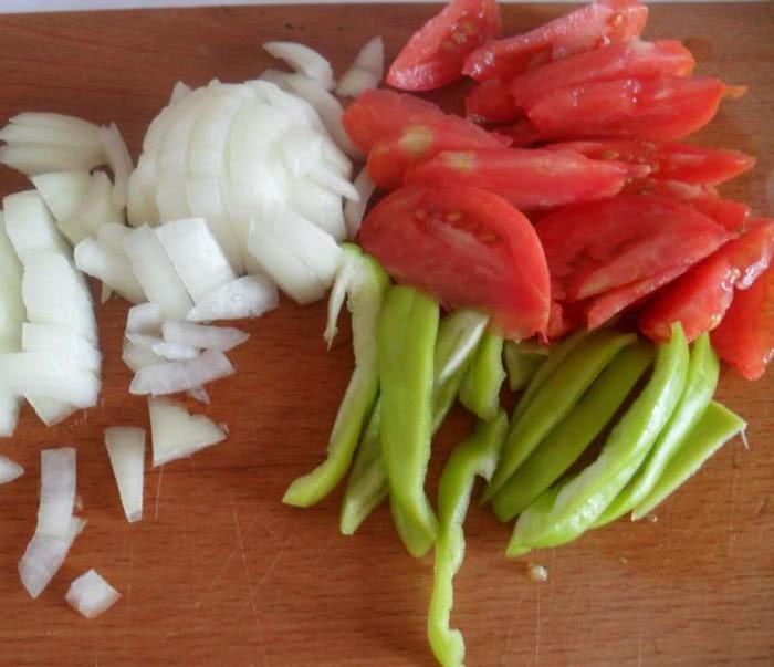 Рецепт м'яса з овочами на сковороді