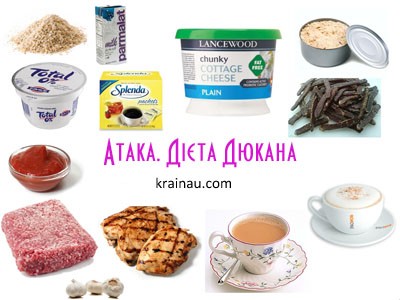 Етап Атака дієти Дюкана